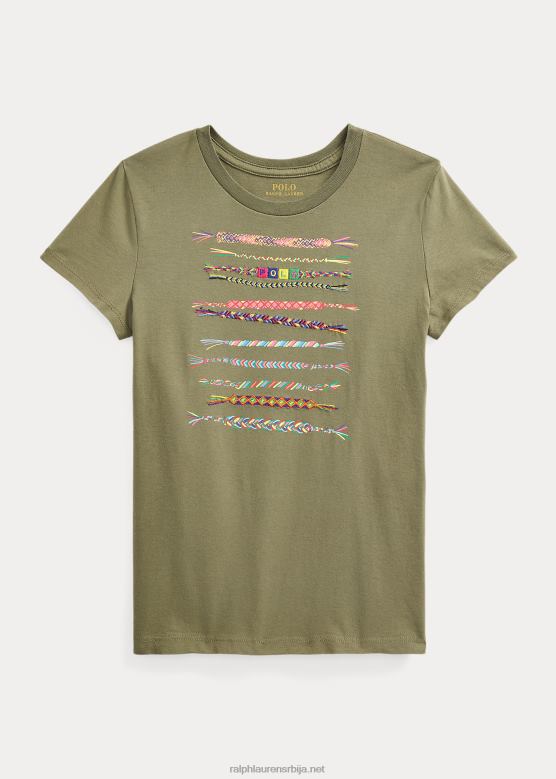 клинци Ralph Lauren мајица са графиком од памучног дреса V2V447117 тамна жалфија