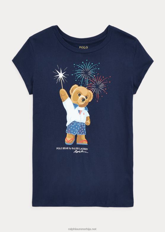 клинци Ralph Lauren мајица од памучног дреса поло медведа V2V447212 крстарење морнарице