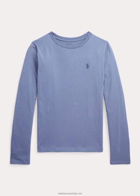 клинци Ralph Lauren мајица од памучног дреса V2V447217 капри плава