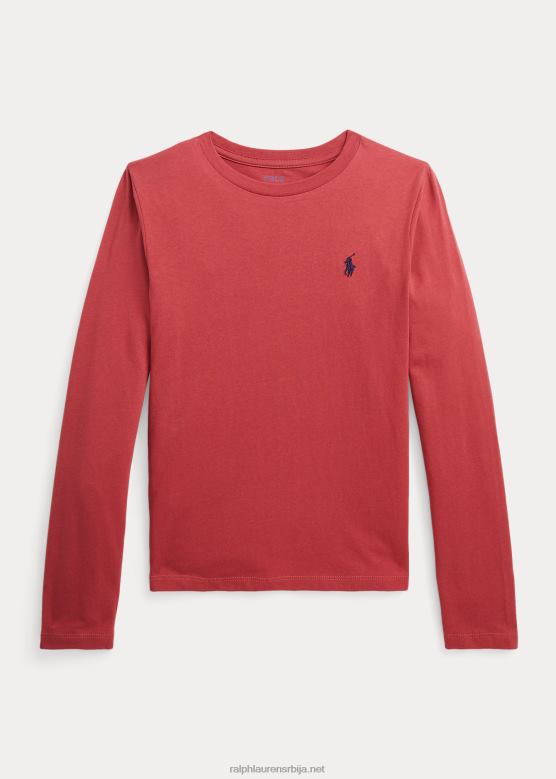 клинци Ralph Lauren мајица од памучног дреса V2V447218 љута паприка