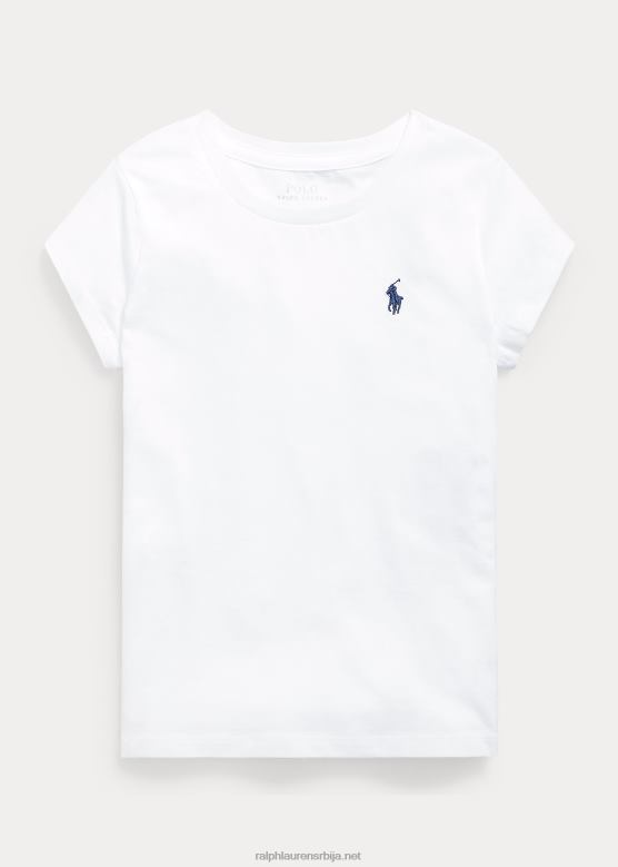 клинци Ralph Lauren мајица од памучног дреса V2V447221 бео