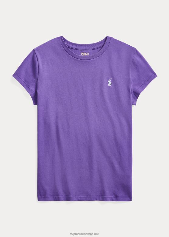 клинци Ralph Lauren мајица од памучног дреса V2V447227 кравата љубичаста