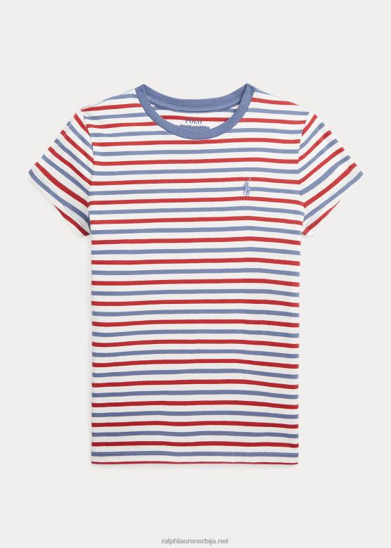 клинци Ralph Lauren пругаста мајица од памучног дреса V2V447578 децквасх бела мулти