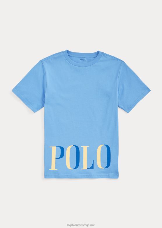 клинци Ralph Lauren мајица од памучног дреса са логотипом V2V449835 лучко острво плаво