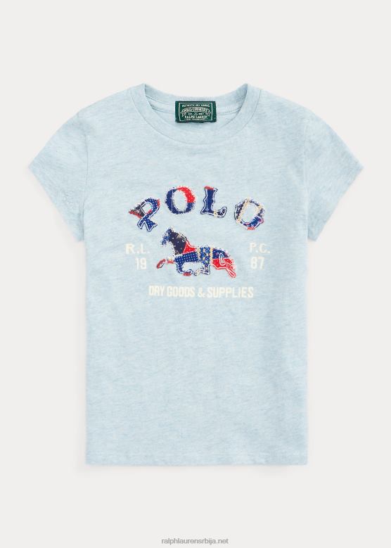 клинци Ralph Lauren мајица од коњског памука V2V449988 цхамбраи хеатхер