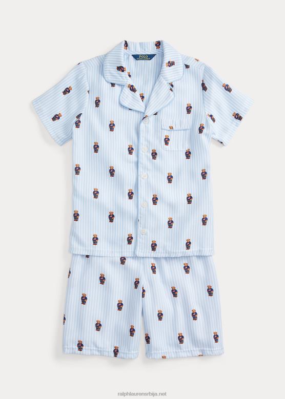 клинци Ralph Lauren поло медвед сет за спавање од кепера V2V446391 бела/канцеларијско плава