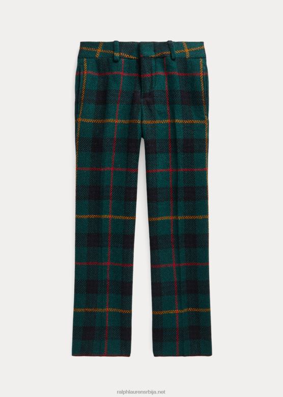 клинци Ralph Lauren кариране вунене панталоне V2V445889 зелено плаво/црвено теллов де