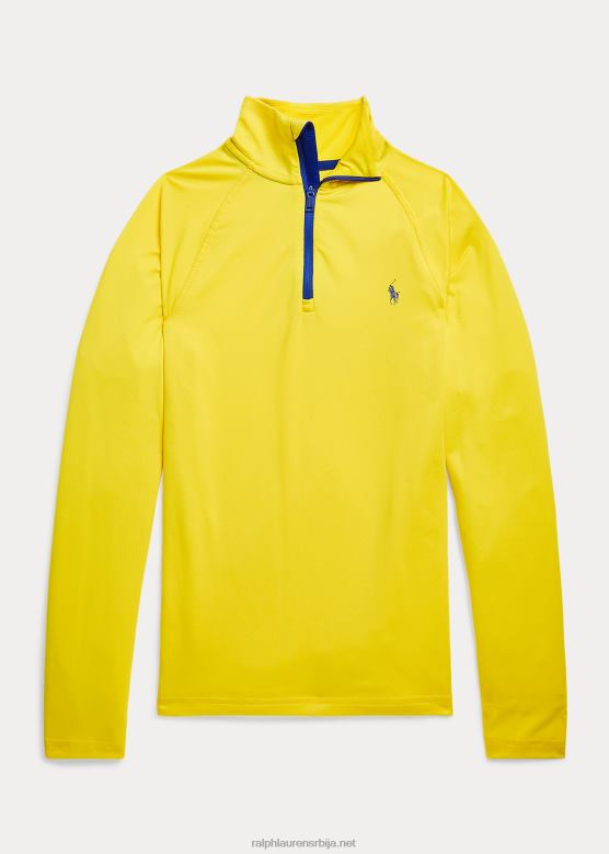 клинци Ralph Lauren перформанс дрес пуловер са четвртином затварача V2V449825 згњечити лимун