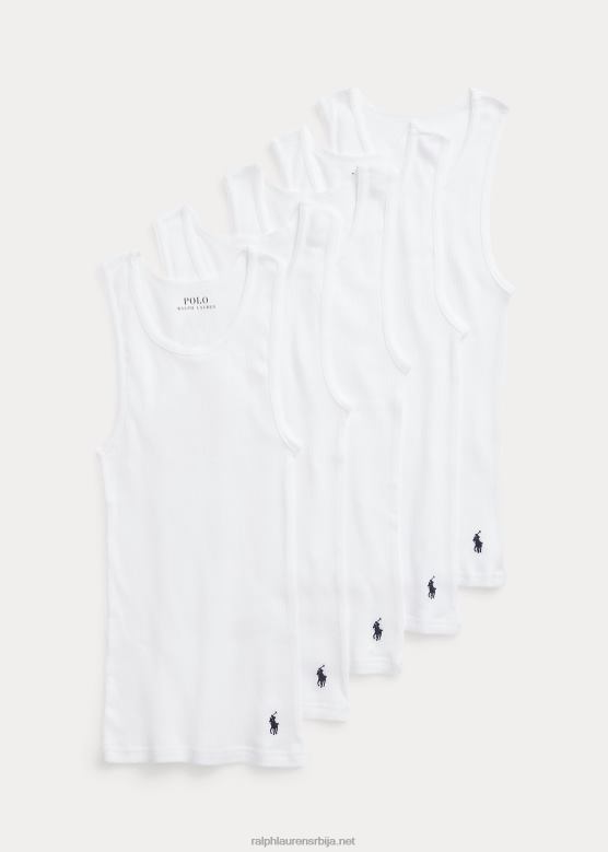 клинци Ralph Lauren чврсти класични резервоар 5 ком V2V446405 бела / морнарица за крстарење