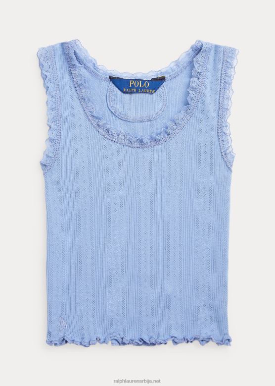 клинци Ralph Lauren памучна мајица без рукава V2V446833 канал плави