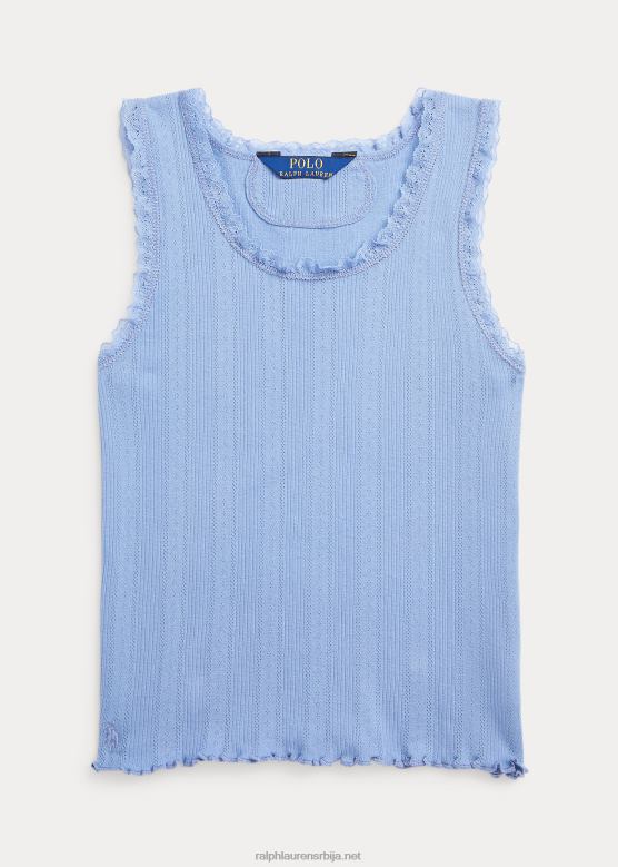 клинци Ralph Lauren памучна мајица без рукава V2V447078 канал плави