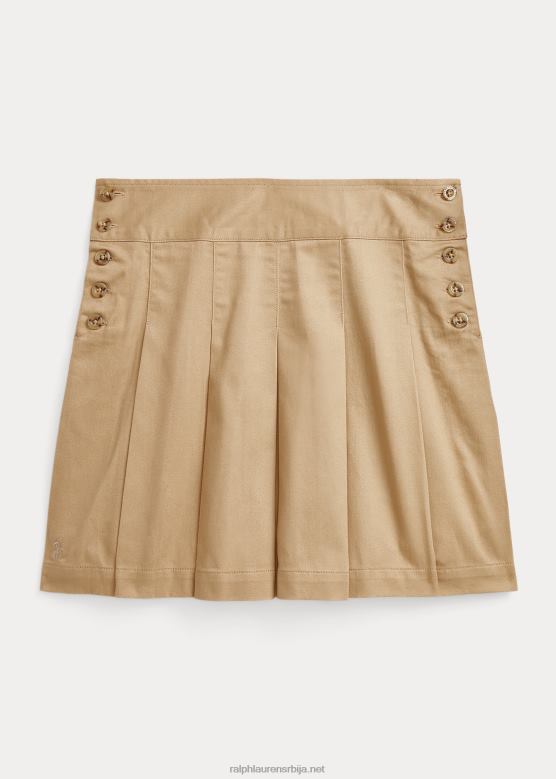 клинци Ralph Lauren плисирана памучна сукња од кепера V2V447515 винтаге каки