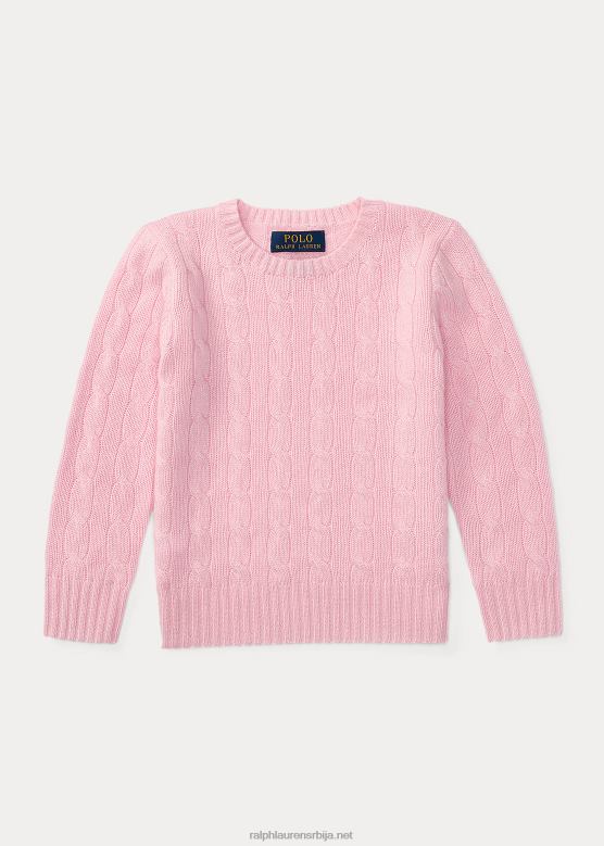 клинци Ralph Lauren култни џемпер од кашмира од плетеног кабла V2V445723 кармел розе