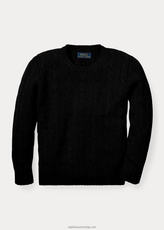 клинци Ralph Lauren култни џемпер од кашмира од плетеног кабла V2V445726 црн
