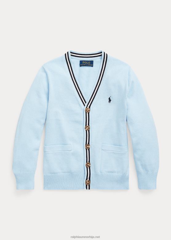 клинци Ralph Lauren памучни кардиган с в-изрезом V2V445801 рл морнарица мулти