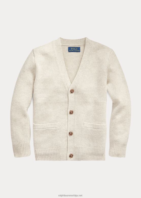 клинци Ralph Lauren кардиган од кашмира с в-изрезом V2V445934 светлосиви вресак
