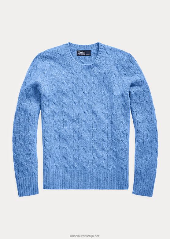 клинци Ralph Lauren култни џемпер од кашмира од плетеног кабла V2V446212 нев литцхфиелд блуе
