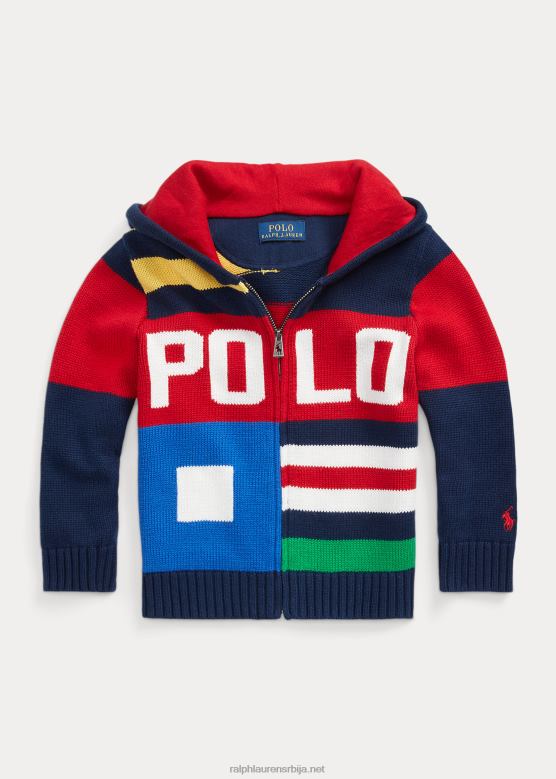 клинци Ralph Lauren памучни џемпер са пуним патентним затварачем у боји V2V446478 рафинирани морнарички мулти