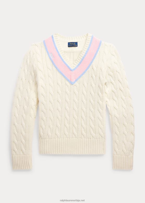 клинци Ralph Lauren џемпер за крикет од мешавине памука V2V447079 цлубхоусе цреам