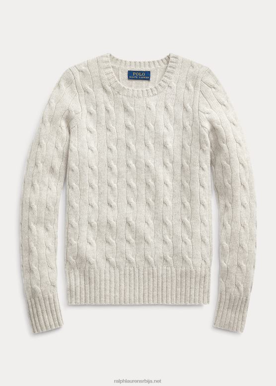 клинци Ralph Lauren плетени џемпер од кашмира V2V447198 нови сиви вресак