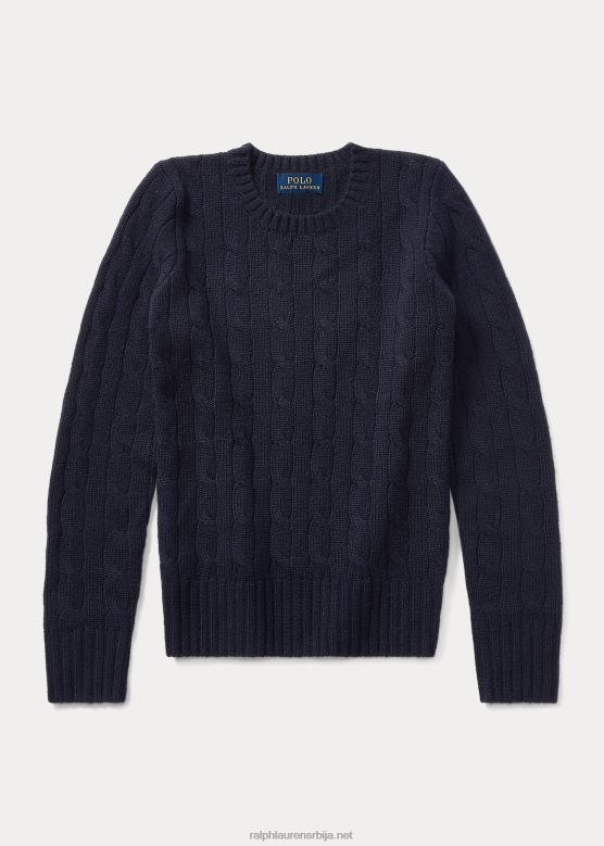 клинци Ralph Lauren плетени џемпер од кашмира V2V447203 префињена морнарица