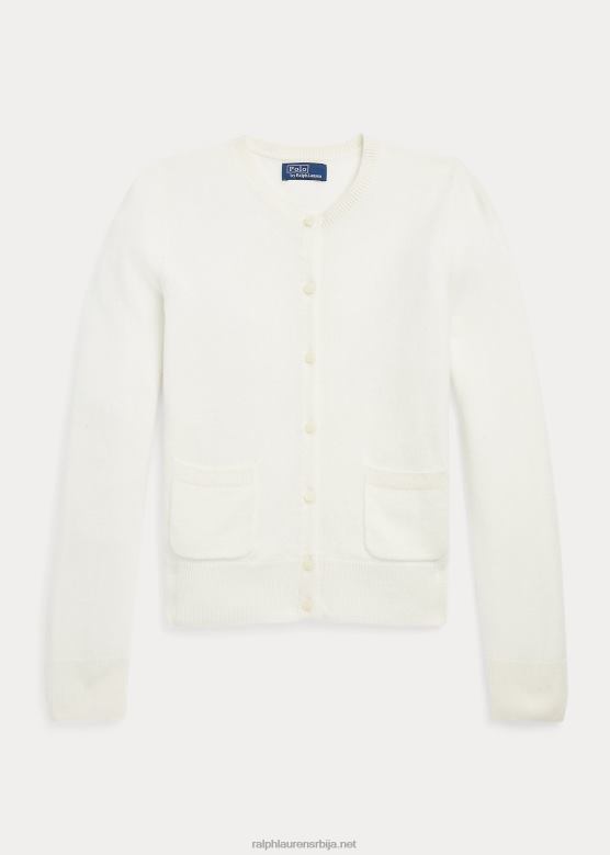 клинци Ralph Lauren кардиган од кашмира са џеповима V2V447207 топла бела