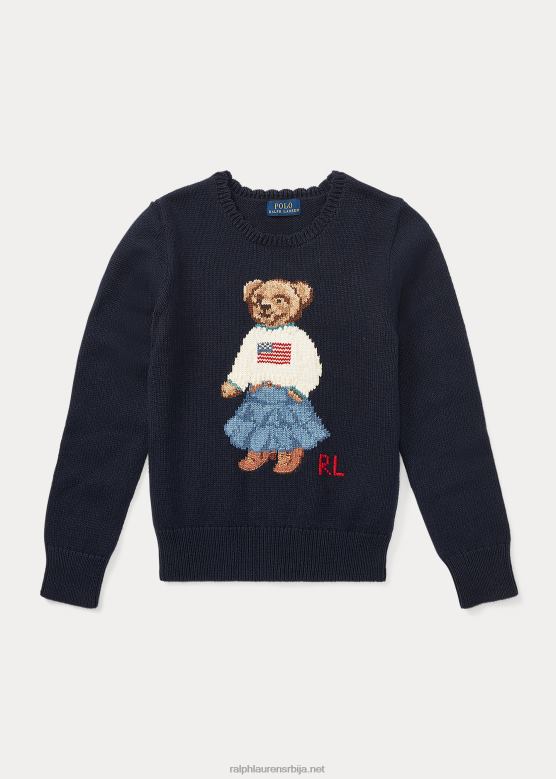 клинци Ralph Lauren памучни џемпер поло медведа V2V447237 ловачка морнарица