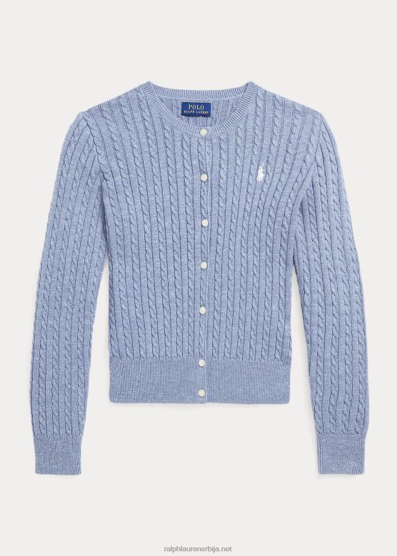 клинци Ralph Lauren памучни кардиган са мини каблом V2V447246 морски коњиц хеатхер