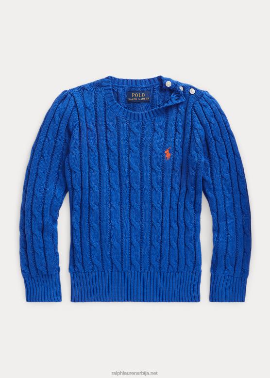 клинци Ralph Lauren памучни џемпер од кабловске везе V2V447390 нова шареница