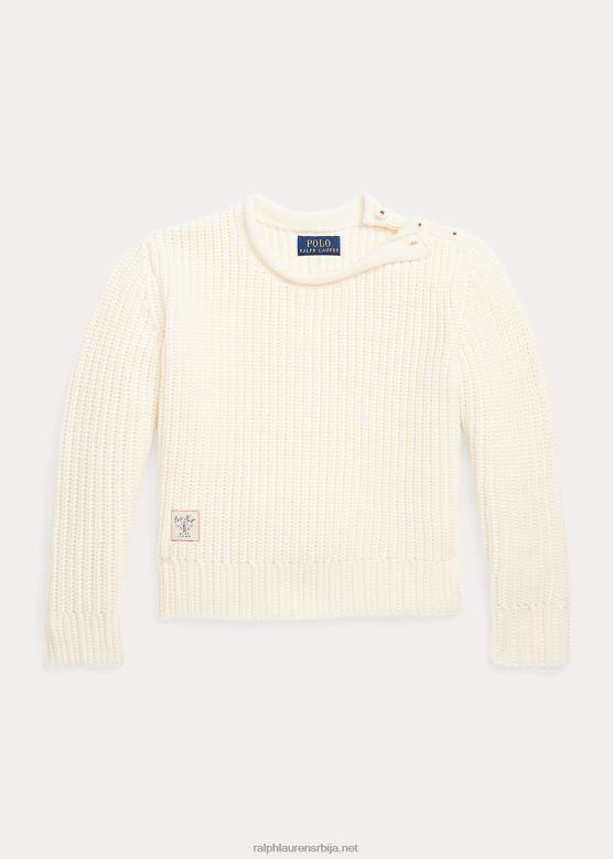 клинци Ralph Lauren памучни џемпер V2V447454 цлубхоусе цреам