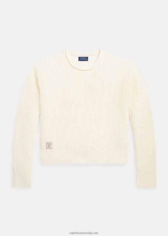 клинци Ralph Lauren памучни џемпер V2V447599 цлубхоусе цреам