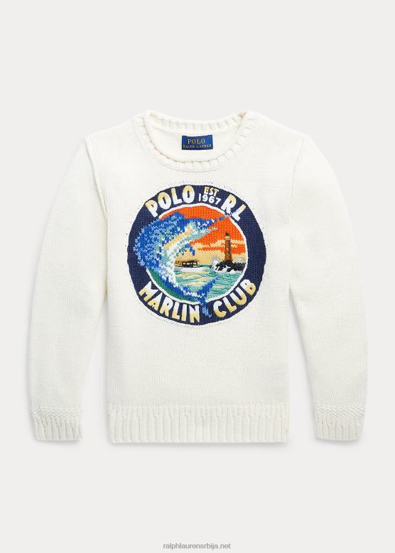 клинци Ralph Lauren марлин памучни џемпер V2V449767 цлубхоусе цреам