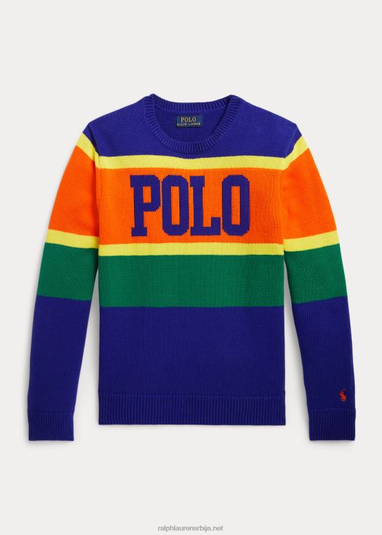 клинци Ralph Lauren памучни џемпер на пруге са логотипом V2V449932 град краљевски мулти