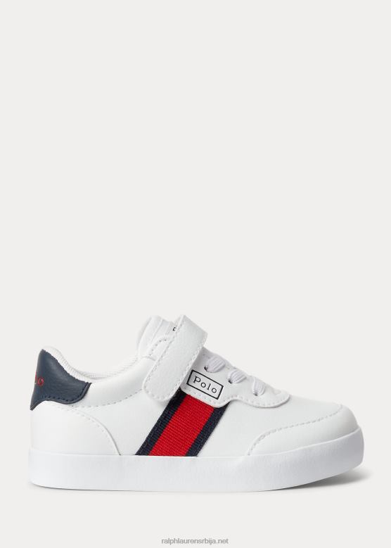 клинци Ralph Lauren судске ниске патике од вештачке коже V2V446340 бела/плава/црвена