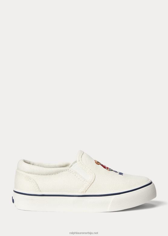 клинци Ralph Lauren кеатон поло беар платнене слип-он патике V2V447647 пергамент крем