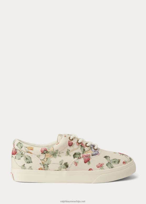 клинци Ralph Lauren кеатон патике од цветног платна V2V449986 отисак креме од јагоде