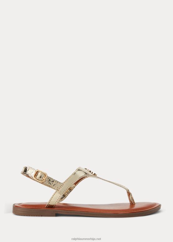 клинци Ralph Lauren тиернеи ив металик сандале од вештачке коже V2V447283 златно металик