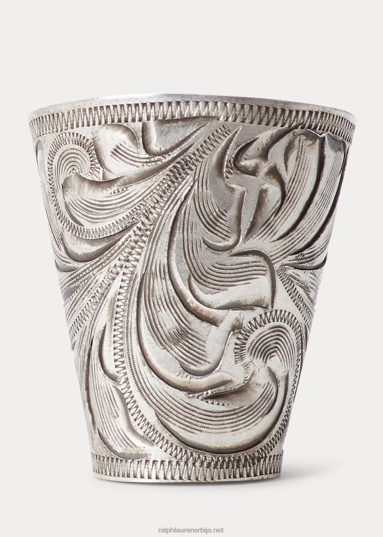 мушкарци Ralph Lauren гравирани клизач за траку V2V448902 сребро