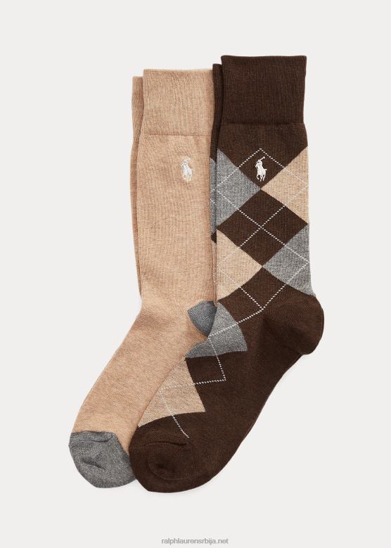 мушкарци Ralph Lauren аргиле чарапе за панталоне 2 ком V2V442342 браон