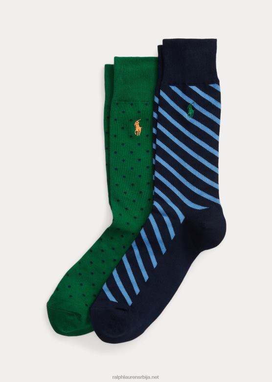 мушкарци Ralph Lauren чарапе на точкице и пругасте панталоне 2 ком V2V442349 светло зелена