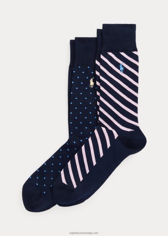 мушкарци Ralph Lauren чарапе на точкице и пругасте панталоне 2 ком V2V442350 Морнарско плаво