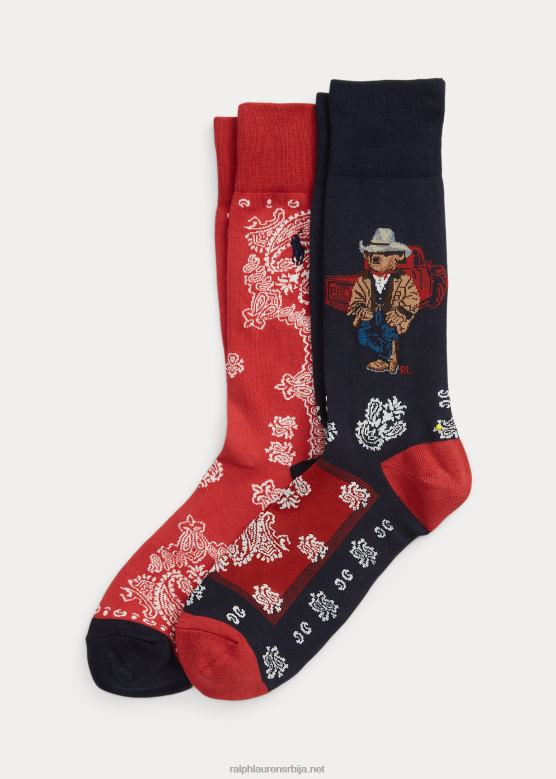 мушкарци Ralph Lauren панталоне поло медведа 2 ком V2V442352 морнарско/црвено