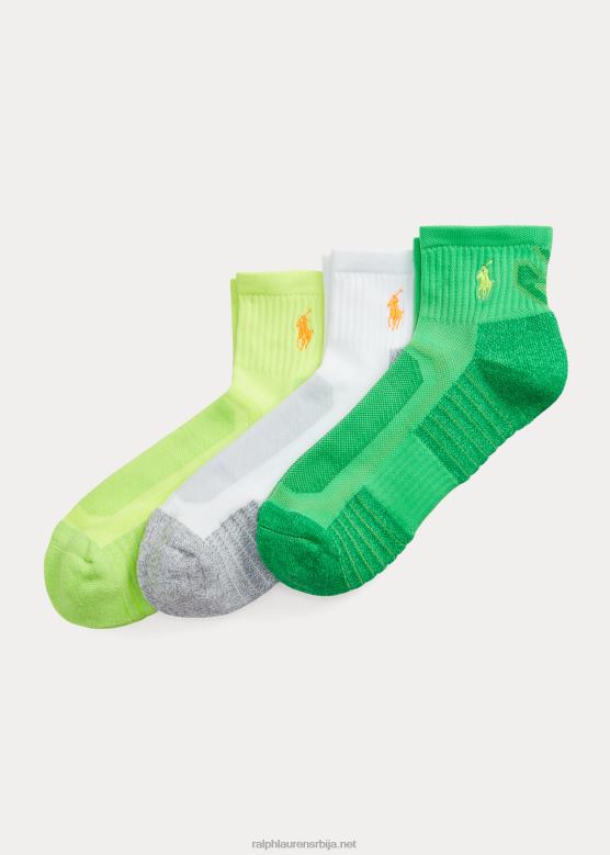 мушкарци Ralph Lauren адвентуре тецх чарапе за четвртину посаде, 3 ком V2V442317 неон