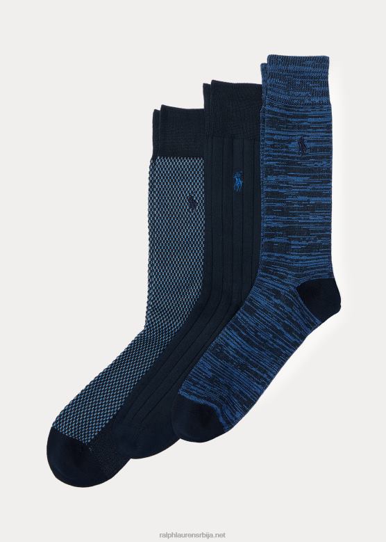 мушкарци Ralph Lauren бирдсеие чарапе за панталоне 3 ком V2V448789 морнарица