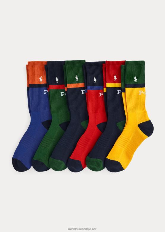 мушкарци Ralph Lauren чарапе за посаду у боји 6 ком V2V442311