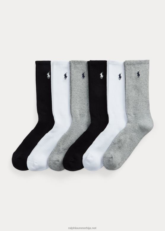 мушкарци Ralph Lauren чарапе од мешавине памука 6 ком V2V442537 сива сортирана