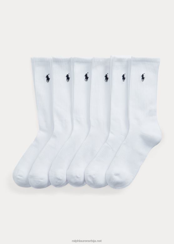 мушкарци Ralph Lauren чарапе од мешавине памука 6 ком V2V442538 бео