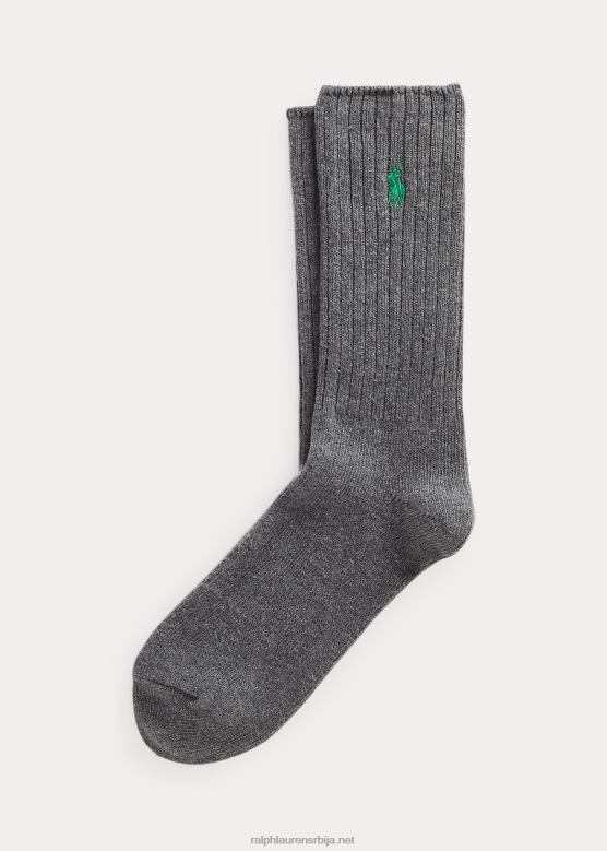 мушкарци Ralph Lauren чарапе од мешавине памука V2V442593 сиви вријесак