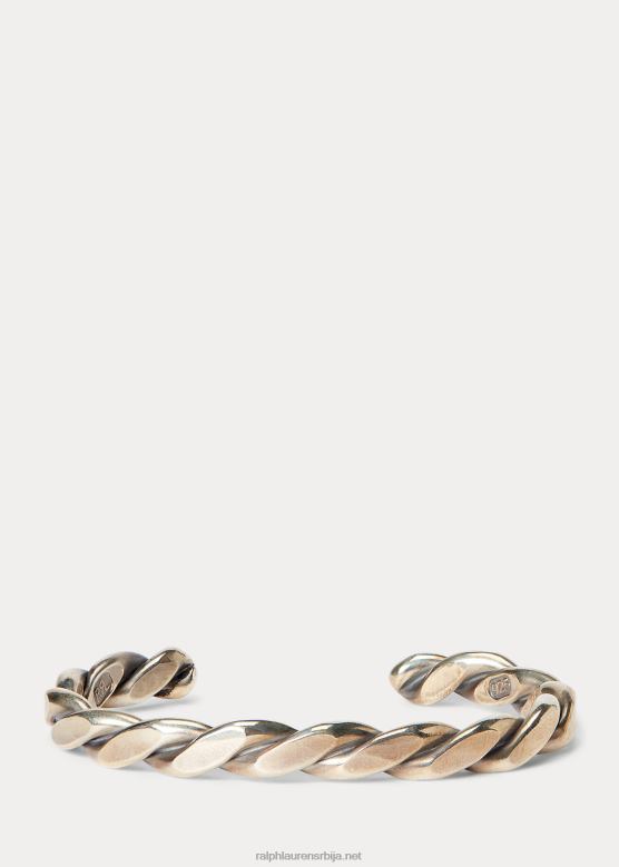мушкарци Ralph Lauren увијена манжетна од стерлинга V2V448909
