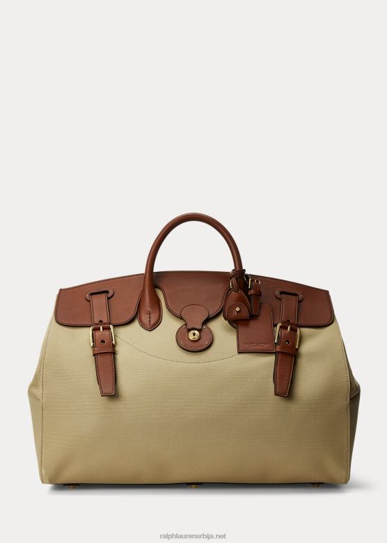 мушкарци Ralph Lauren платнена торба са кожним украсима V2V448993 црета